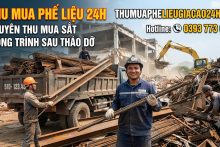 Thu mua sắt công trình sau tháo dỡ, thép phế liệu số lượng lớn giá cao